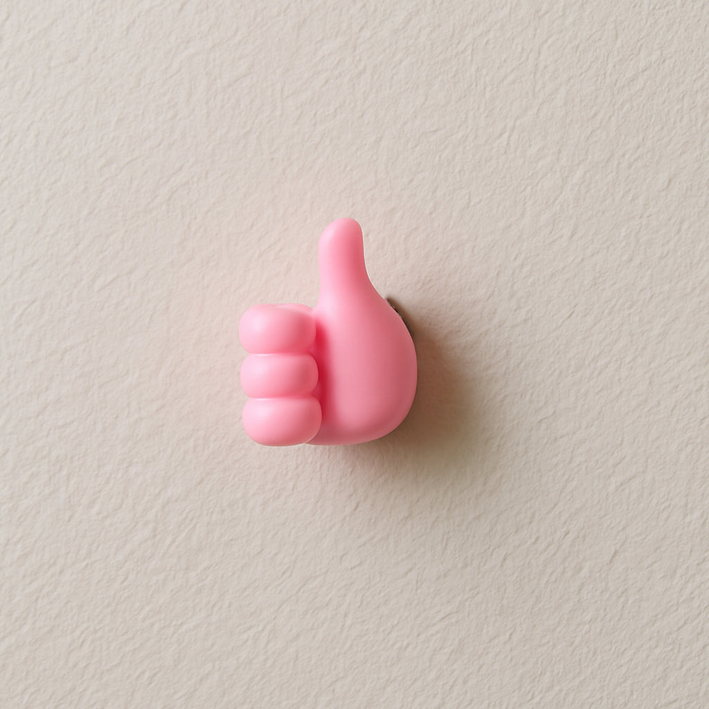 Pink Multifunctional Multi Functional Hand Shape Wall Clip Hanger Keys Cable Holder