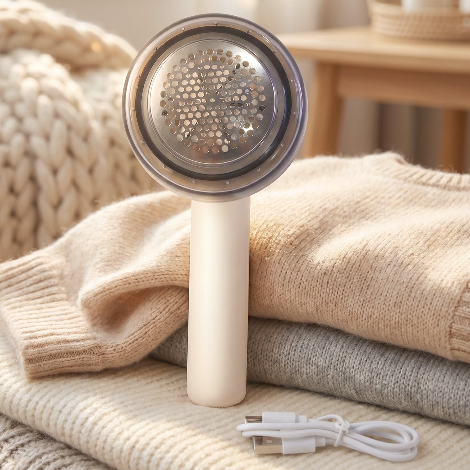 Rechargeable Electric Lint Remover  Fabric Shaver For Clothes Sweaters Sofa  Blankets (1 Pc)